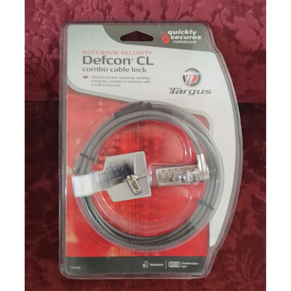 Targus Defcon CL Laptop Security Combo Cable Lock NEW PA410U